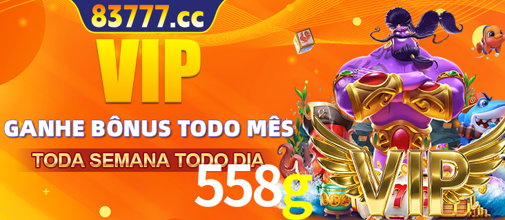 Banner promocional do 558g oferecendo 100% de recompensas adicionais contínuas para quem fizer o login diário (Daily sign-in), com um mascote de coelho.