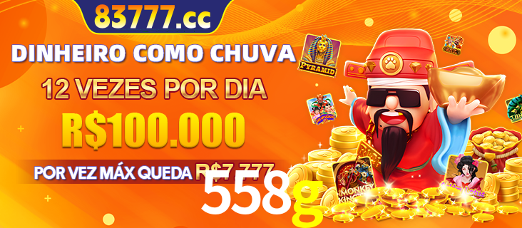 Banner do programa de recompensas Recomende para amigos do 558g, detalhando os bônus por convidar amigos, com prêmios que chegam a R$288.888.