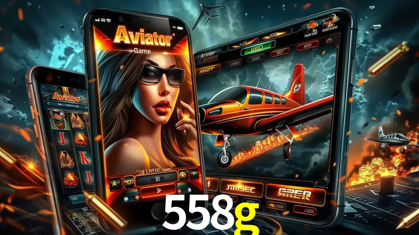 O popular jogo de apostas Aviator exibido em vários celulares e tablets, mostrando a interface emocionante e a ação de voo disponíveis para jogar agora no 558g.